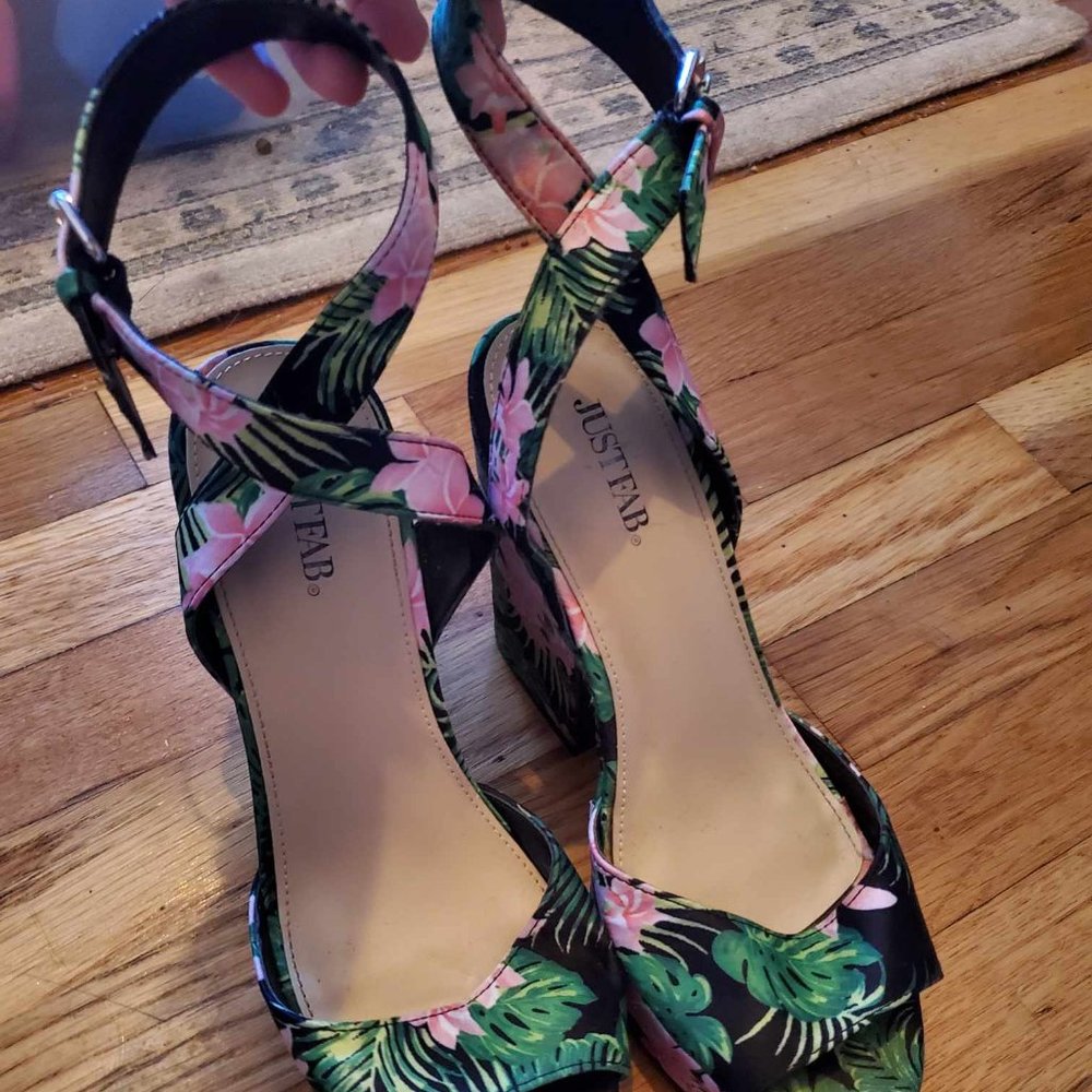 Just Fab Floral Heels